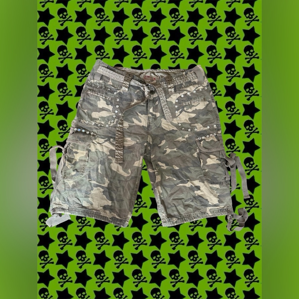 💚🤎★Y2K Camouflage Joy Jeans Cargo Shorts★💚🤎